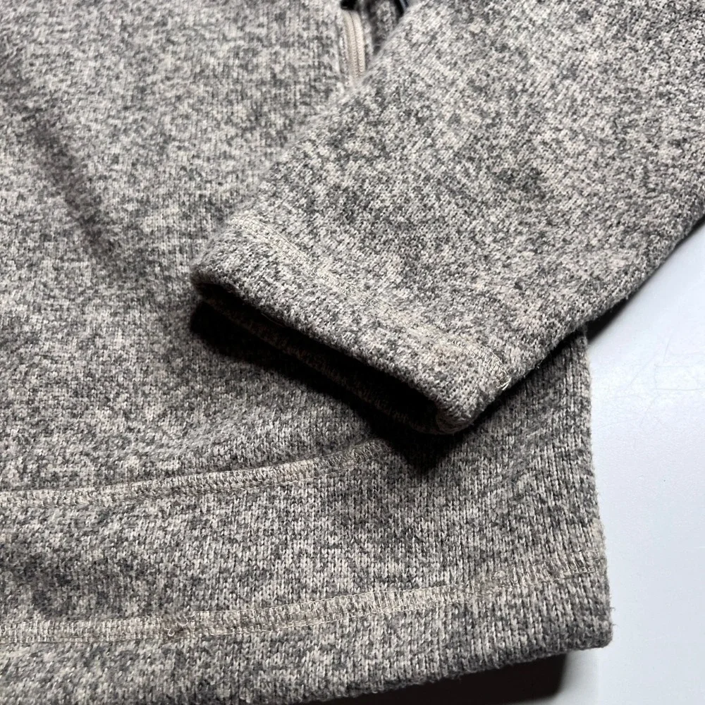 The North Face Gordon Lyons Full Zip Hoodie Mens Large Tan Heather Fleece Jacket
